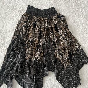 Witchy Style Floral Skirt